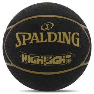 М'яч баскетбольний гумовий SPALDING HIGHLIGHT 84355Z колір чорний