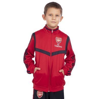 Костюм спортивний дитячий із символікою футбольного клубу ARSENAL кофта на блискавці та штани LIDONG LD-6125K-A розмір 30, зріст 140-145 колір червоно-темно-синій