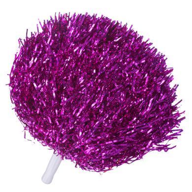 Помпоны нитевидные блестящие для чирлидинга и танцев с ручками Zelart Pom-Poms C-1680 цвет серебряный