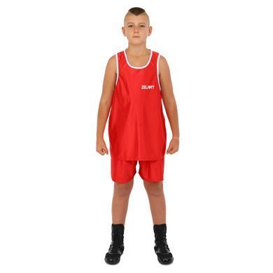 Форма боксерська дитяча майка та шорти ZELART CO-8943 розмір L, зріст 145-155см (28) колір червоний