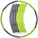 Обруч для схуднення розбірної Хула Хуп Hula Hoop Zelart K610 колір сірий-салатовий