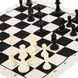Шахматы настольная игра пластиковые с игровым полем из ткани Zelart P401 размер короля 10,5 см пешки 5 см