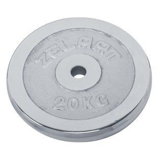 Млинці диски хромовані Zelart TA-7786-20 31мм 20кг хром