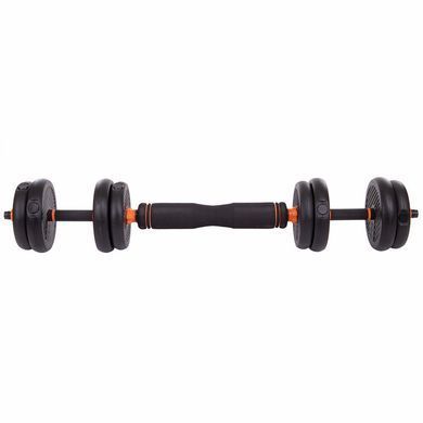 Набор трансформер гантели гиря штанга упоры 6в1 FED SC-80016-15 15кг черный