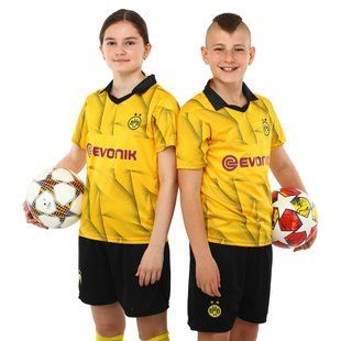 Форма футбольна дитяча із символікою футбольного клубу BORUSSIA DORTMUND гостьова 2024 Zelart CO-6358 розмір 20, вік 6років, зріст 110-115