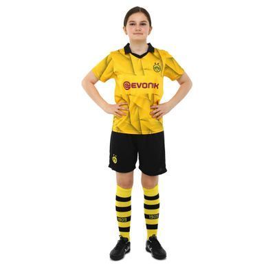 Форма футбольная детская с символикой футбольного клуба BORUSSIA DORTMUND гостевая 2024 Zelart CO-6358 размер 20, возраст 6лет, рост 110-115