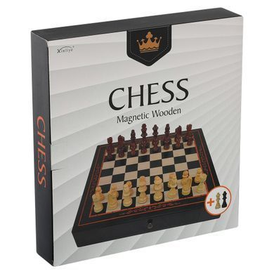 Шахматы настольная игра деревянные на магнитах Xinliye W3302M размер 30см x 30 х 2,5 см
