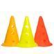 Фишка конус тренировочный с отверстиями Zelart C-6422 цвет желтый