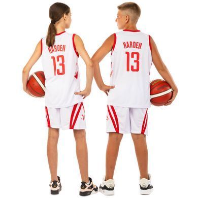 Форма баскетбольная детская NBA клуб Houston Rockets 13 BA-0966 размер S цвет белый-красный