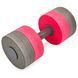 Гантель для аквафитнеса и аквааэробики аква-гантель Aqua Dumbbell MadWave Round Bar Float M082502 цвет серый-розовый