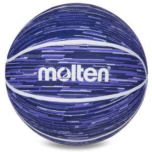 М'яч баскетбольний гумовий MOLTEN B7F1600-BW розмір 7 синій