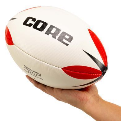 Мяч для регби CORE R-5379-4 №4 белый-красный
