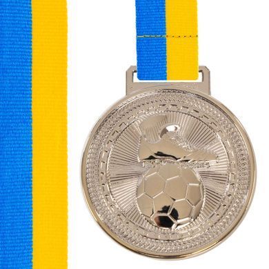 Медаль спортивна зі стрічкою тематична Zelart Футбол C-6842 колір бронзовий