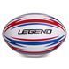 М'яч для регбі юніорський LEGEND R-3289 розмір 4 білий-червоний-синій